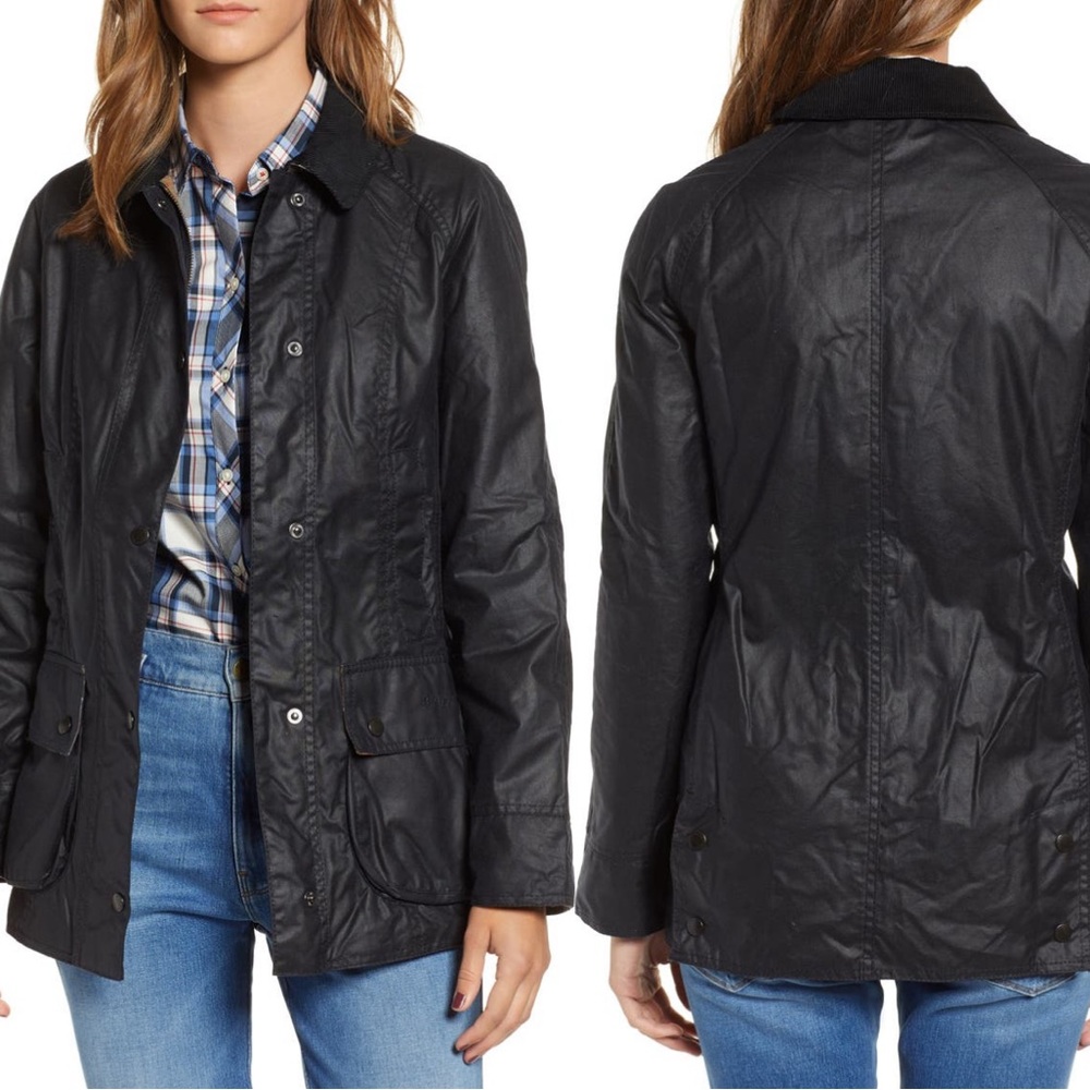 Barbour sage beadnell waxed cotton jacket US 12